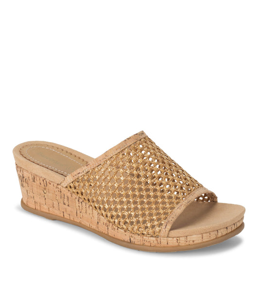 Flossey Wedge Slide Sandal - Natural (BT29599)