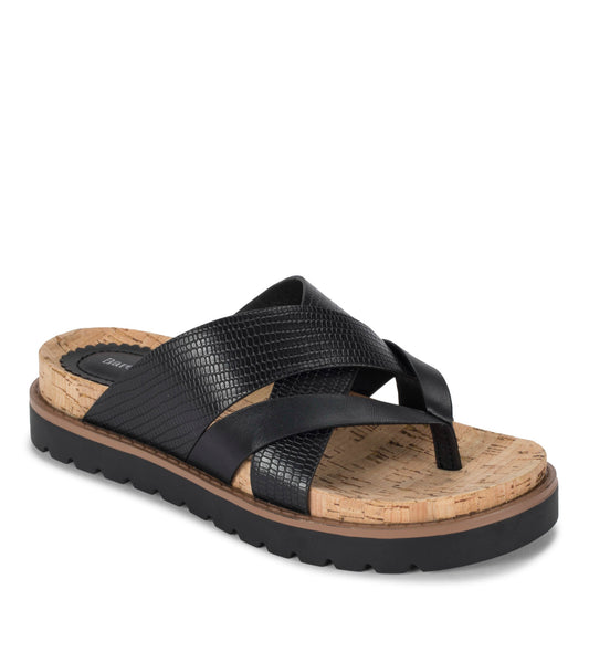 Deirdra Slide Sandal - Black Lizard (BT28941)