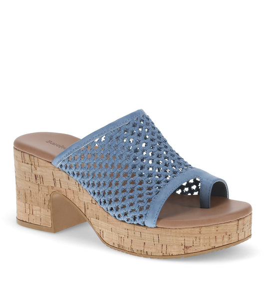 Michaela Block Heel Sandal - Island Blue (BT30422)