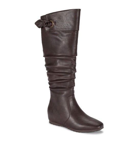 Sable Wide Calf Tall Boot - Dark Brown (BT28296WC)