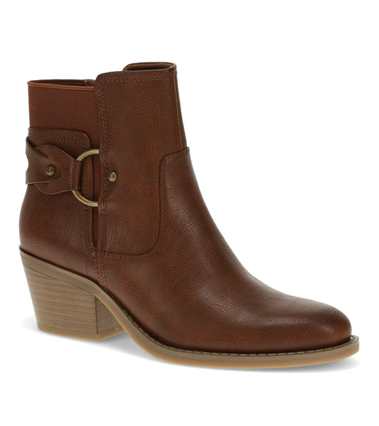 Luella Block Heel Bootie - Cognac (BT30958)