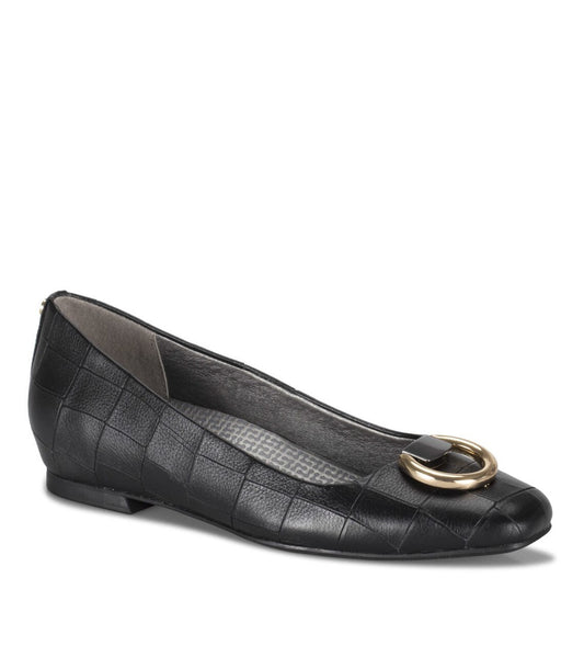Perrie Casual Flat - Black Croco (BT27532)