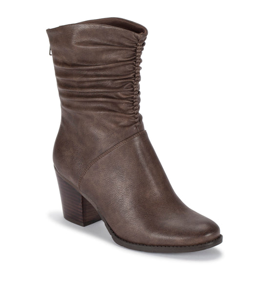 Leslie Block Heel Slouch Boot - Dark Taupe (BT28491)