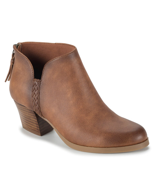 Lauryn Block Heel Ankle Bootie - Walnut (BT30148)