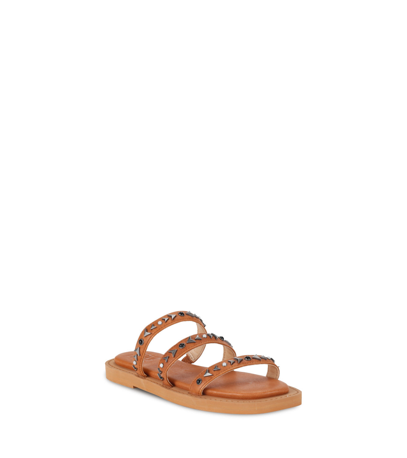 Faye Studded Slide - Tan (FR40355-TAN)