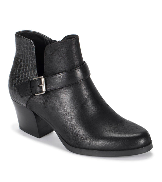 Lexis Block Heel Bootie - Black Croco (BT28430)