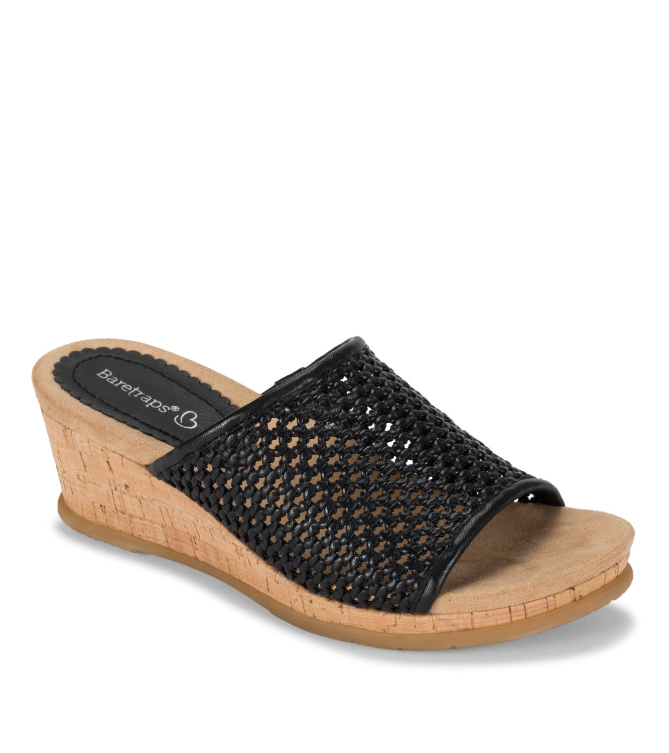 Flossey Wedge Slide Sandal - Black (BT24635)