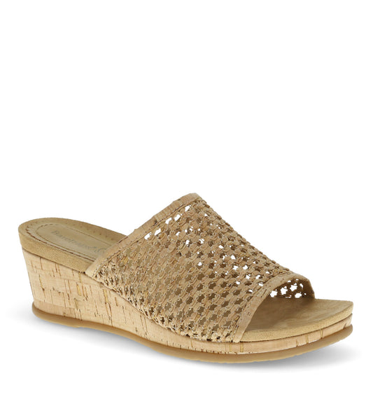 Flossey Wedge Slide Sandal - Natural Cork (BT30587)