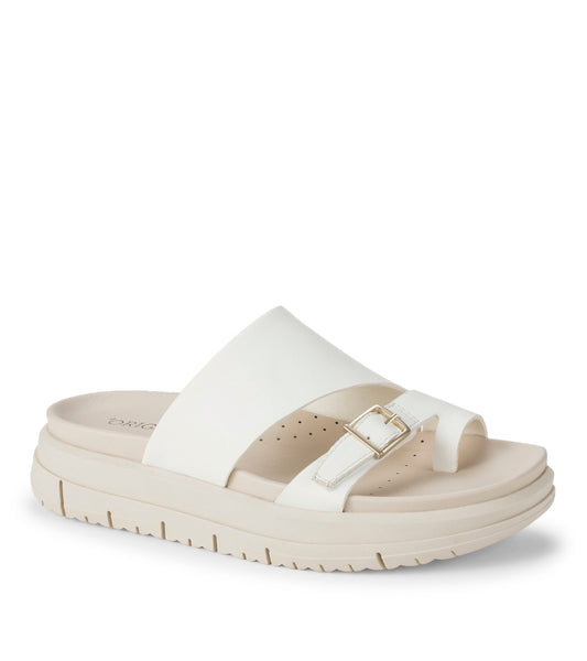 Henrika Slide Sandal - Off White Leather (OR10043)