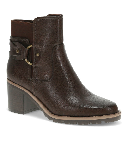 Dezzi Block Heel Bootie - Dark Brown (BT31077)