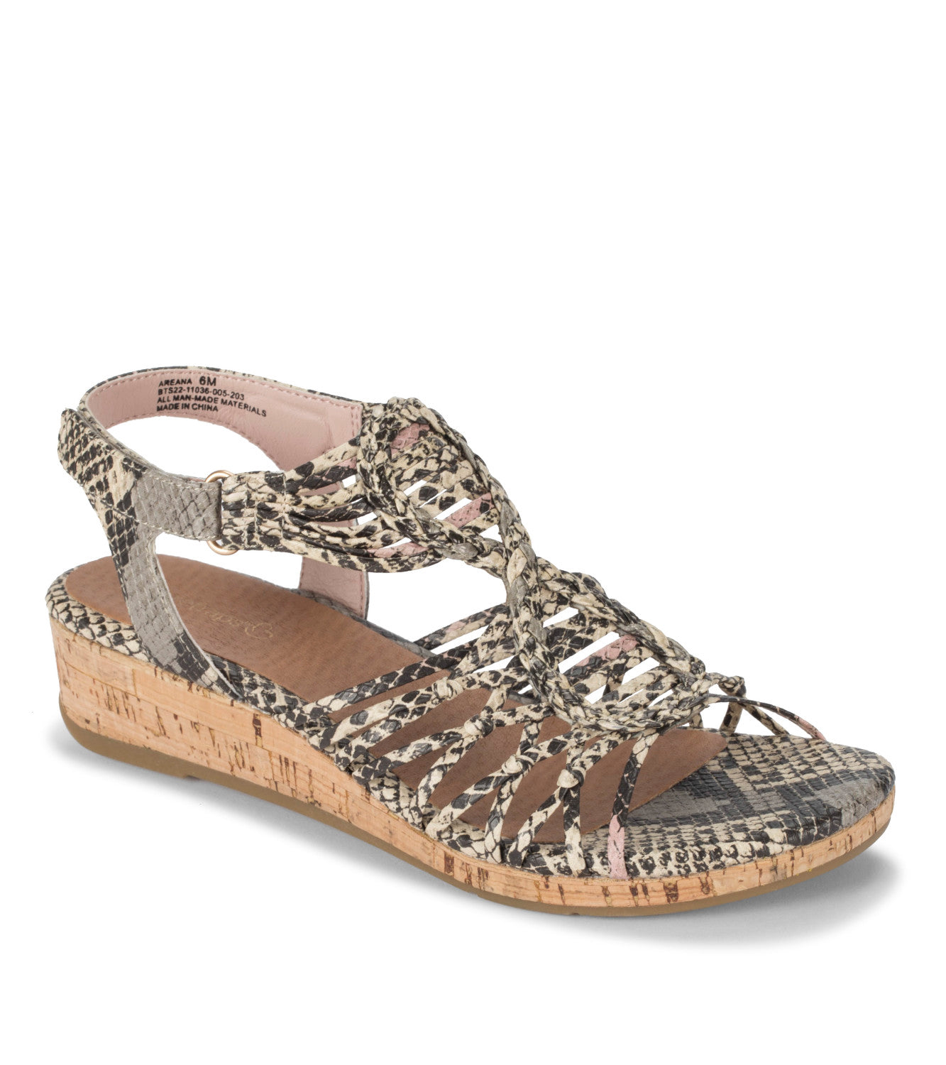 Areana Wedge Sandal - Blush Multi Snake (BT28920)