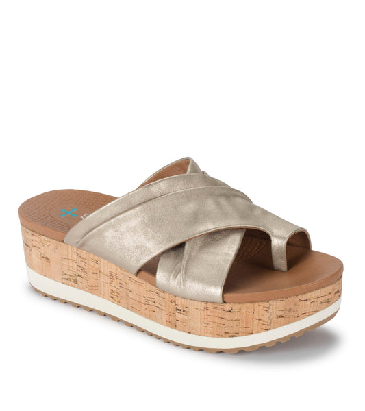 Holly Platform Wedge Sandal - Champagne (BT28752)