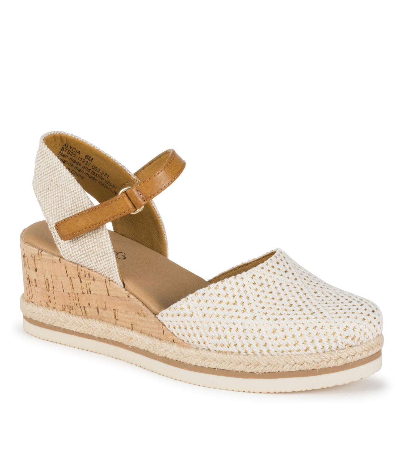 Alycia Closed Toe Wedge Sandal - Gold (BT31772)
