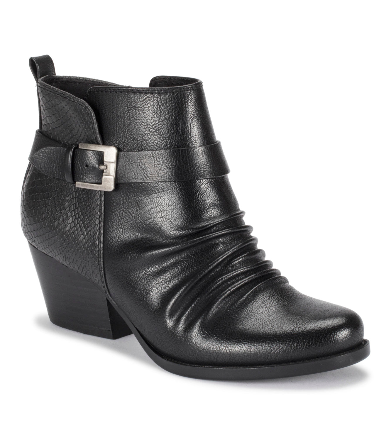 Rebel Block Heel Bootie - Black (BT27750)