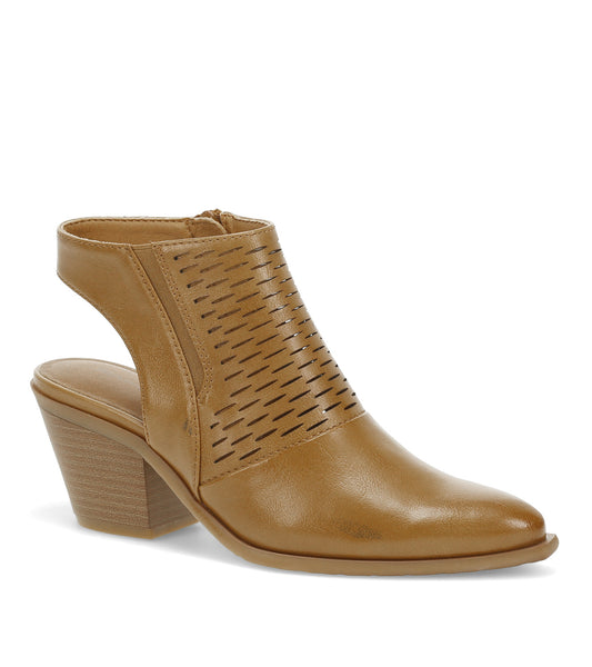 Yangley Block Heel Bootie - Light Almond (BT30840)