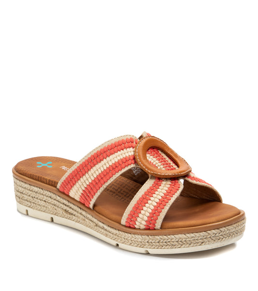 Bliss Espadrille Slide Sandal - Sienna/Cream (BT27144)
