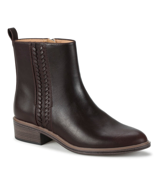 Avana Block Heel Bootie - Dark Brown (BT31582)
