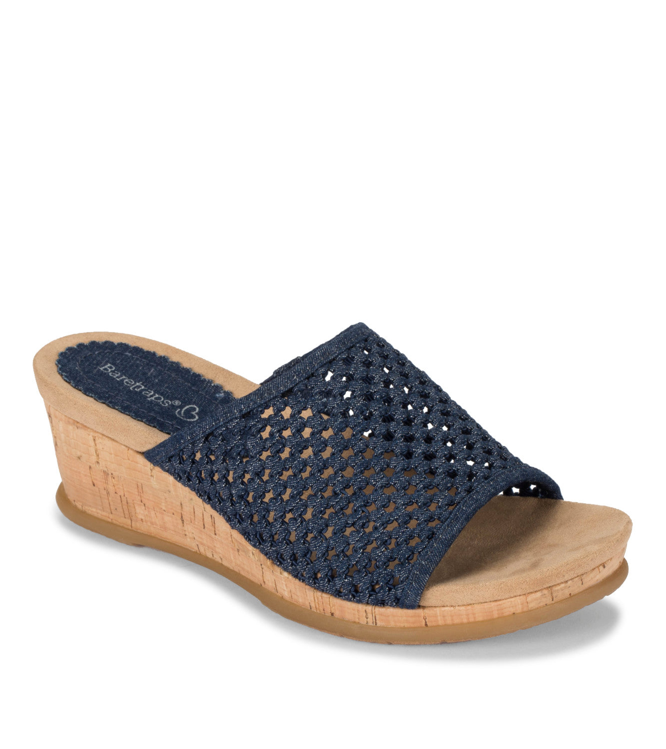 Flossey Wedge Slide Sandal - Dark Denim (BT24642)