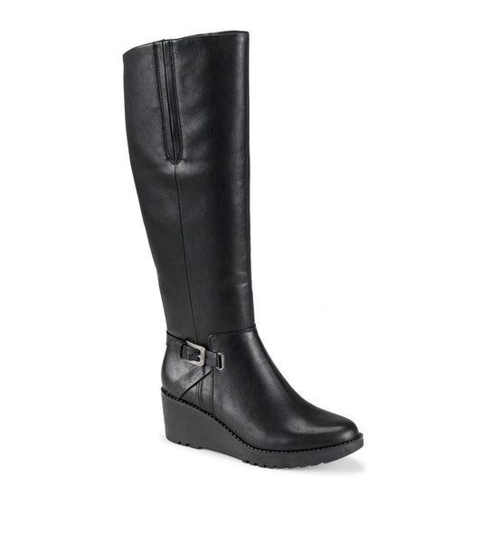 Winifred Tall Wedge Boot - Black (BT30828)