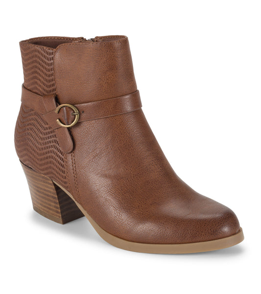 Linda Block Heel Bootie - Cognac (BT30145)