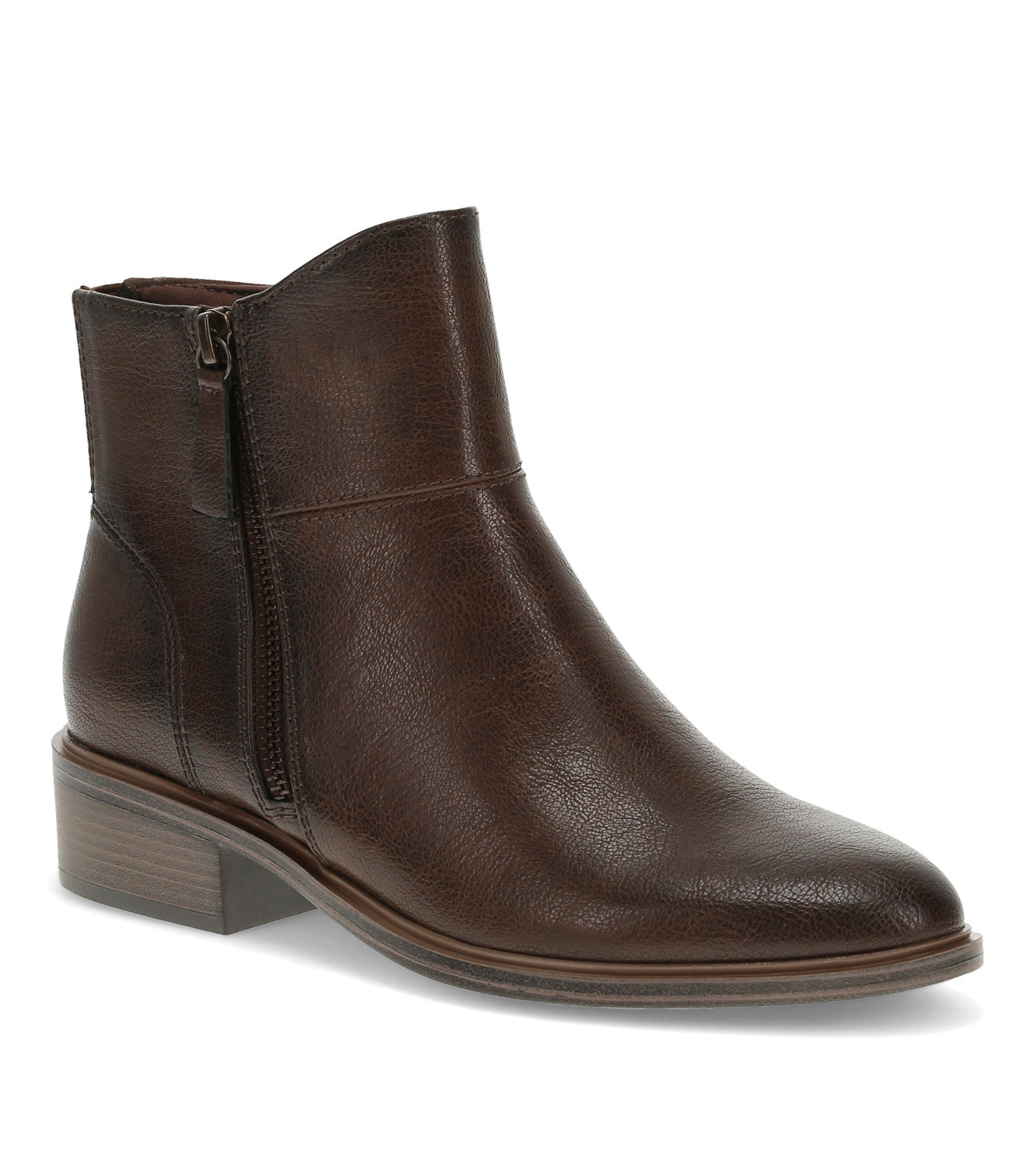 Alona Block Heel Bootie - Dark Brown (BT31003)