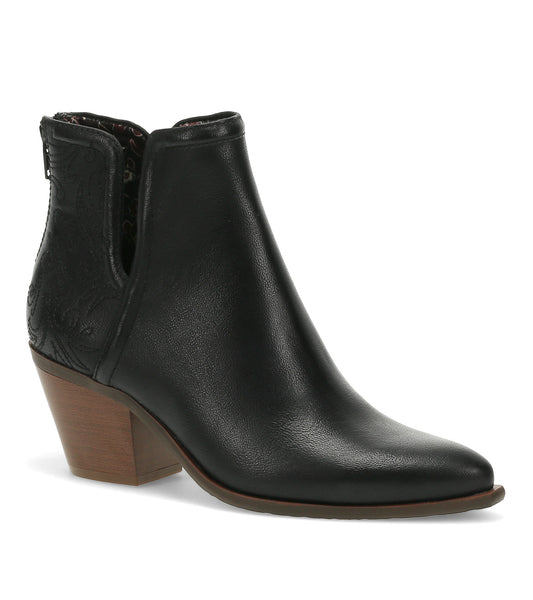 Yara Block Heel Bootie - Black (BT30784)