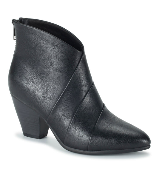 Liberty Block Heel Bootie - Black (BT30280)