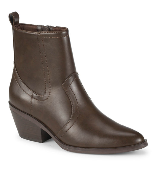 Dainah Western Bootie - Dark Brown (BT32001)