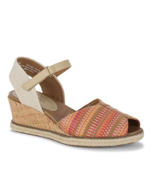 Odetta Espadrille Wedge Sandal - Coral Multi (BT31277)