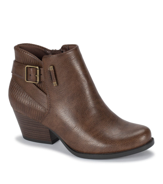 Reggie Block Heel Bootie - Dark Brown (BT29380)