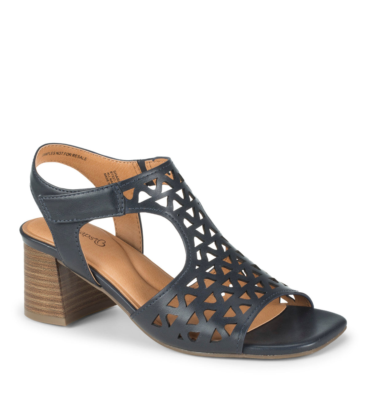 Sharia Block Heel Sandal - Navy (BT32252)
