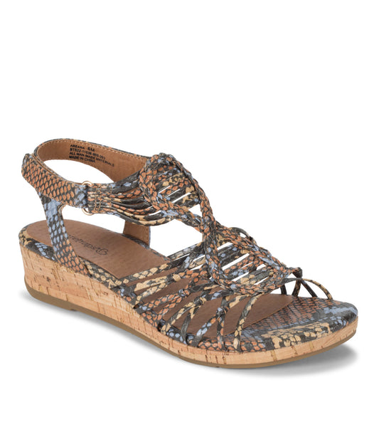 Areana Wedge Sandal - Saffron Multi Snake (BT28921)