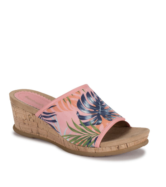 Flossey Wedge Slide Sandal - Coral Multi Island (BT27960)