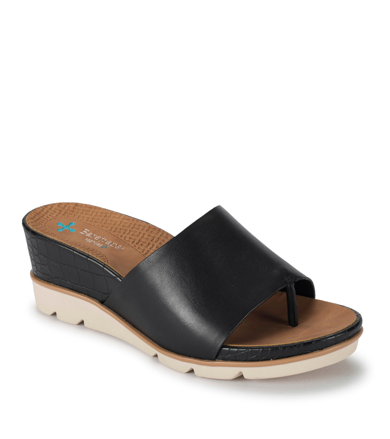 Leigha Wedge Slide Sandal - Black (BT29048)