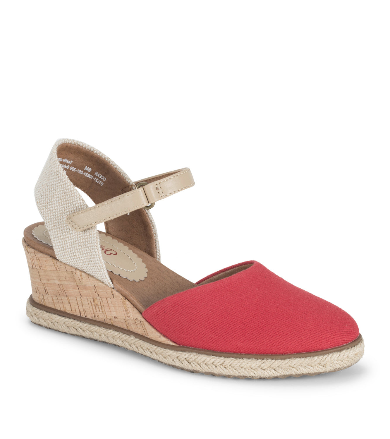 Ocean Closed Toe Wedge Sandal - Red (BT29791)