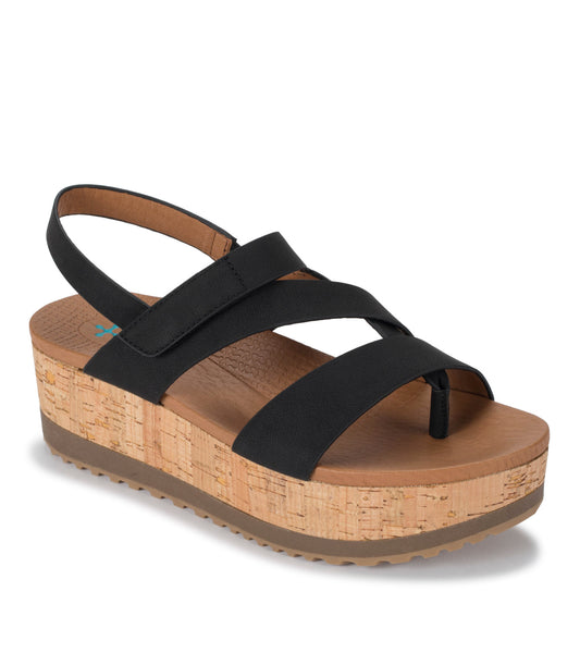 Haisley Platform Wedge Sandal - Black (BT28968)