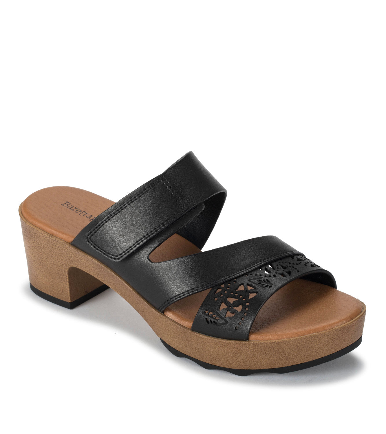 Gigi Block Heel Slide Sandal - Black (BT29191)