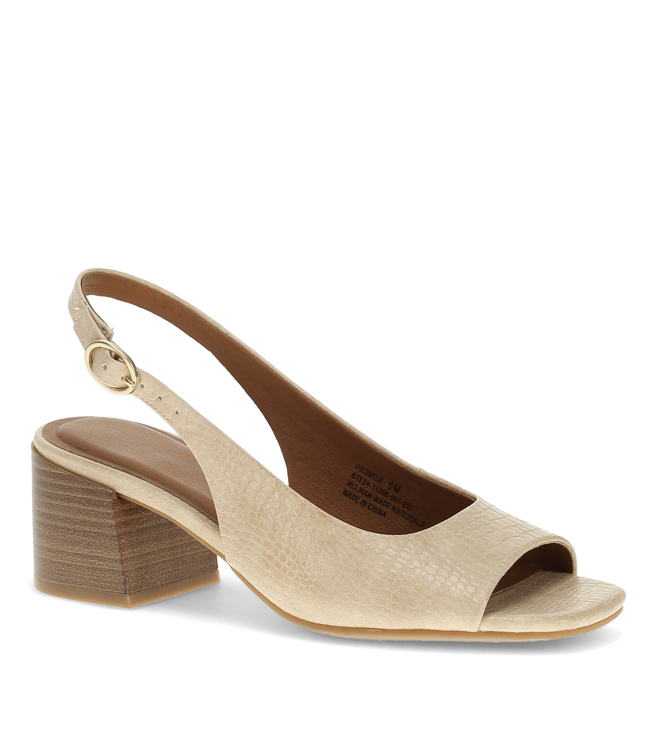 Promise Peep Toe Slingback Pump - Buff (BT30977)