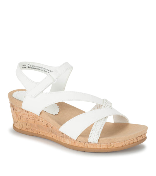 Farah Wedge Sandal - White (BT29638)