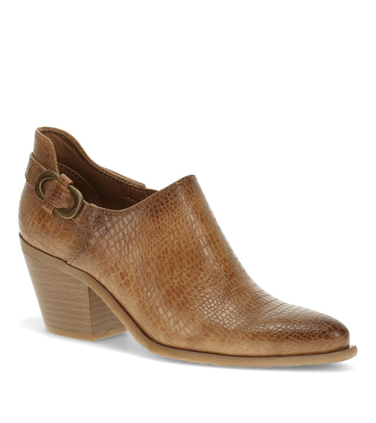 Yanah Block Heel Ankle Bootie - Dark Almond (BT30800)