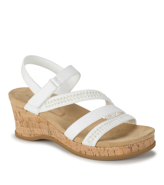 Ciara Wedge Sandal - White (BT31150)
