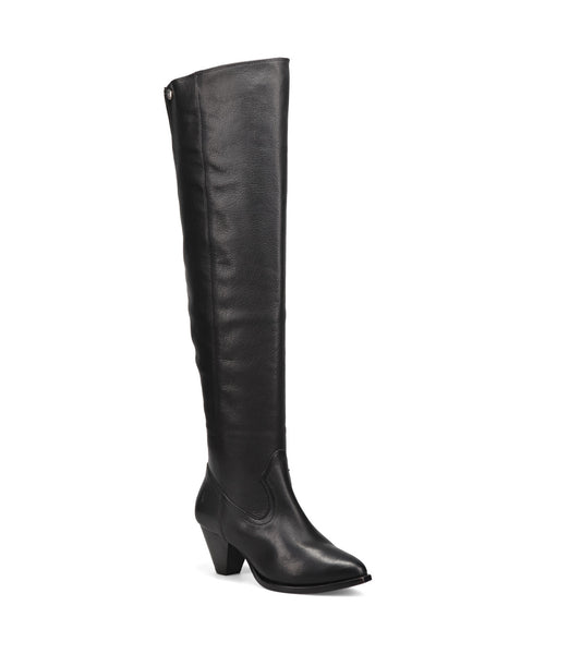 June Over The Knee Boot - Black (FR40674-BLAC)