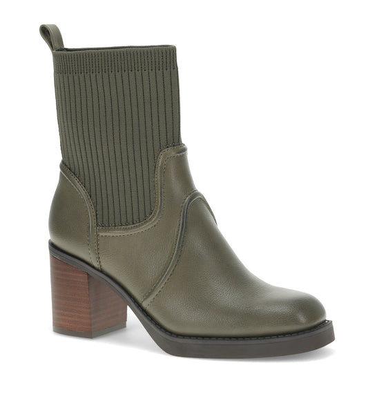 Galatia Heeled Midi Boot - Moss Mist (BT30899)