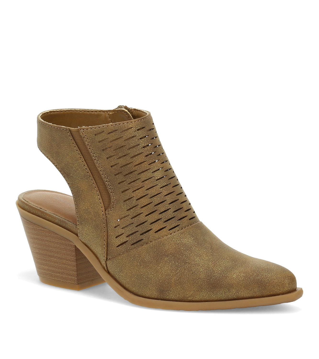 Yangley Block Heel Bootie - Gold (BT30823)