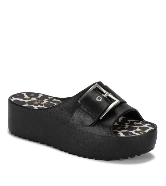 Pacey Platform Sandal - Black/White (BT28162)