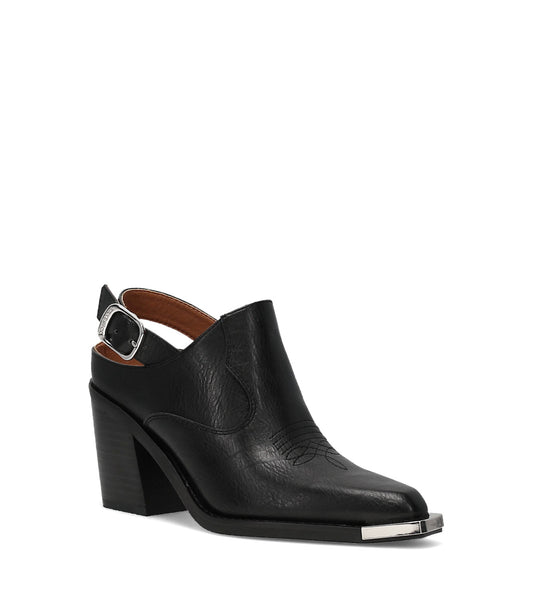 Ashlyn Backstrap Mule - Black (FO10500)