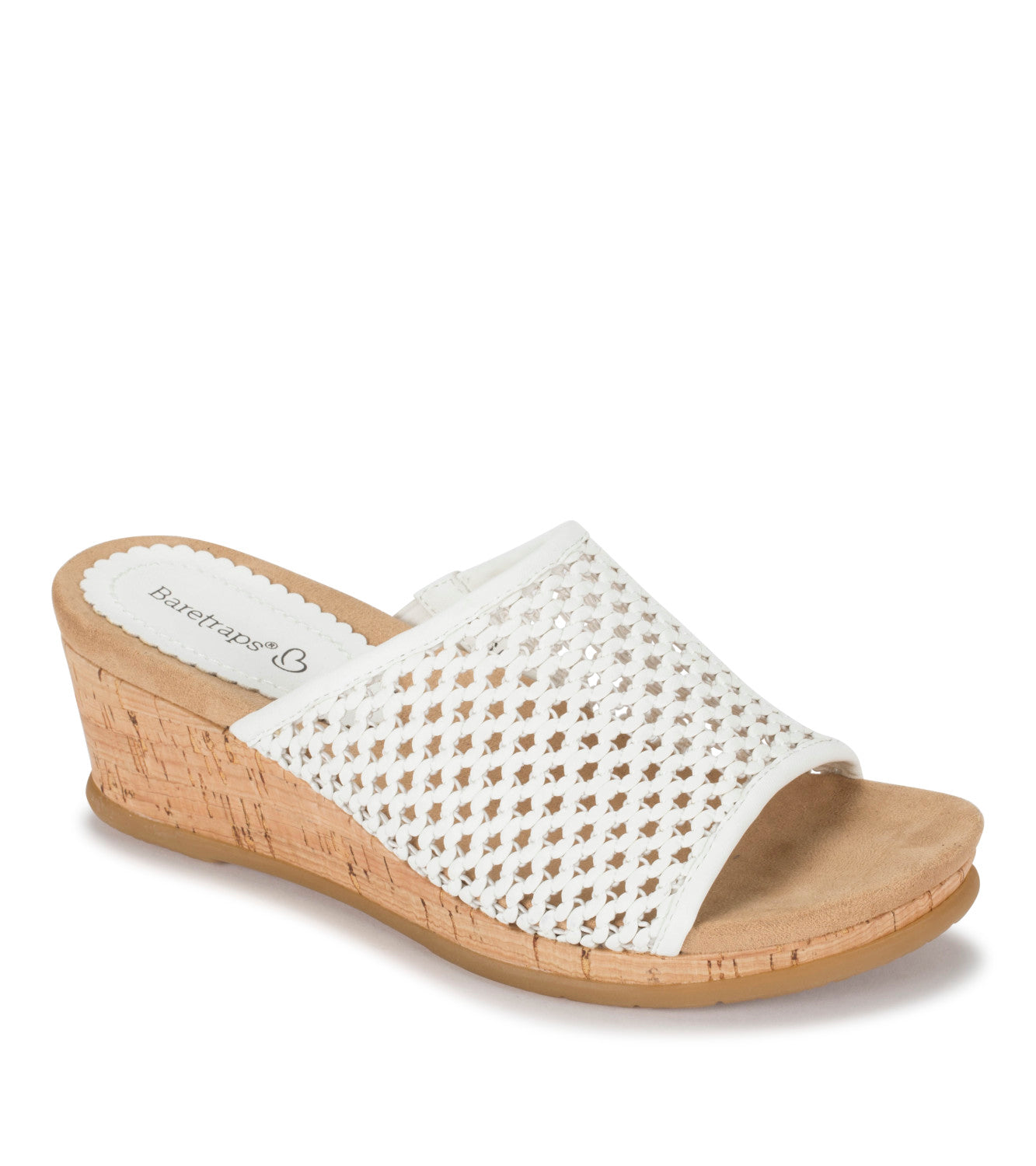 Flossey Wedge Slide Sandal - White (BT25630)