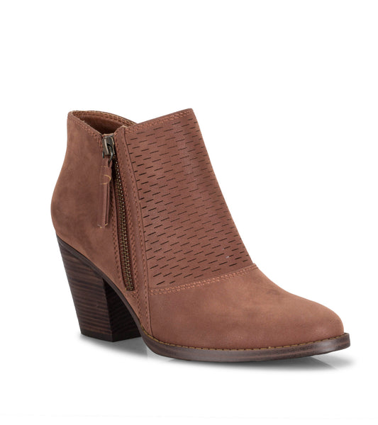 Cacie Block Heel Bootie - Brown (BT27542)
