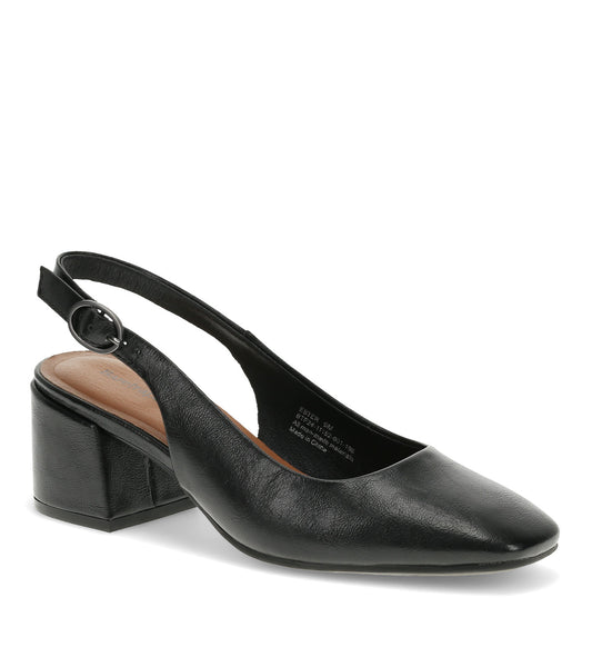 Ester Block Heel Slingback Pump - Black (BT30819)