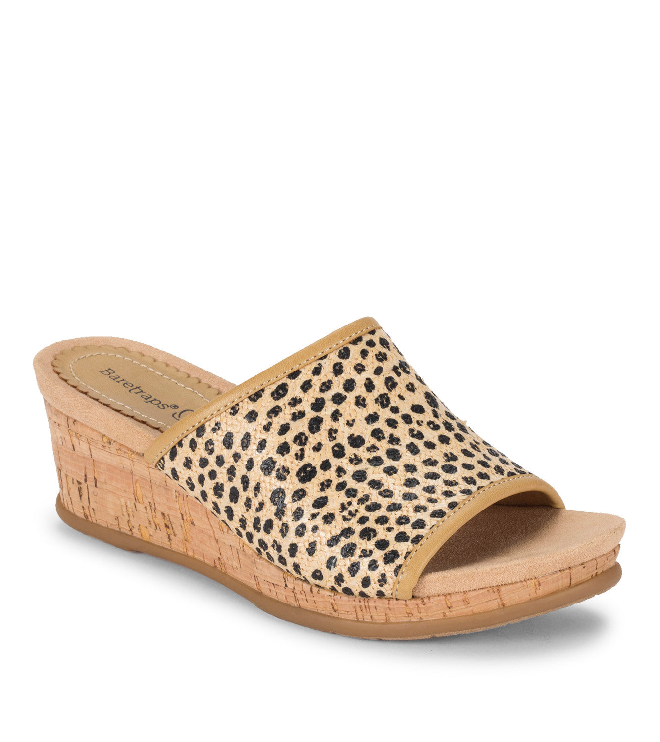 Flossey Wedge Slide Sandal - Natural Multi Spot (BT28679)